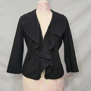 Calvin Klein Open Ruffle Front Blazer